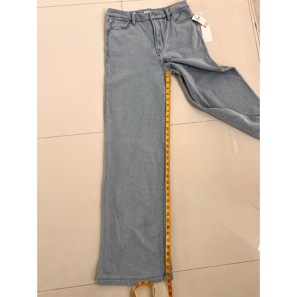 GOOD AMERICAN Jeanius Good Skate Sweatpant Jeans NEW Wide Leg High Rise 6 28 - Picture 10 of 12